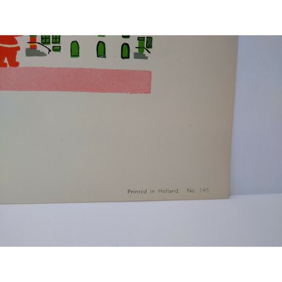 Piet Worm Art Print Children Horse Toy Book Vintage M B Z Amsterdam Holland 1951 - Picture 4 of 4